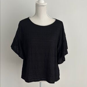 Ruby Rd Black Women's Top Petite Large